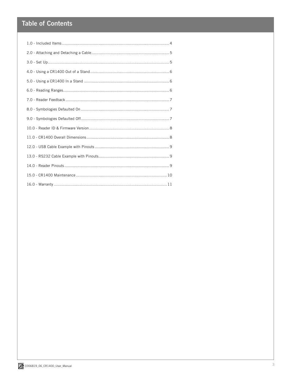 Code CR1400 User Manual | Page 3 / 11