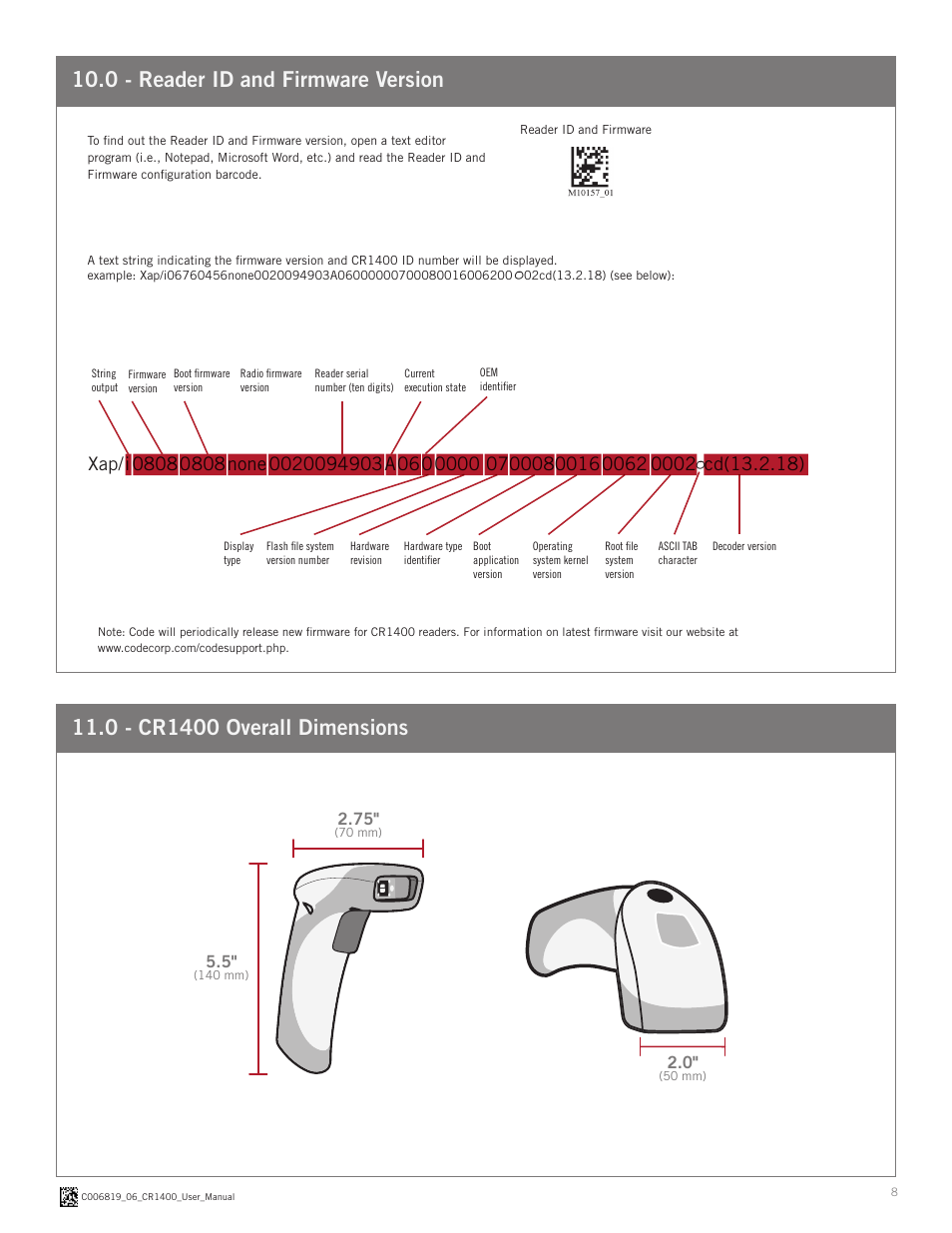 Code CR1400 User Manual | Page 8 / 11