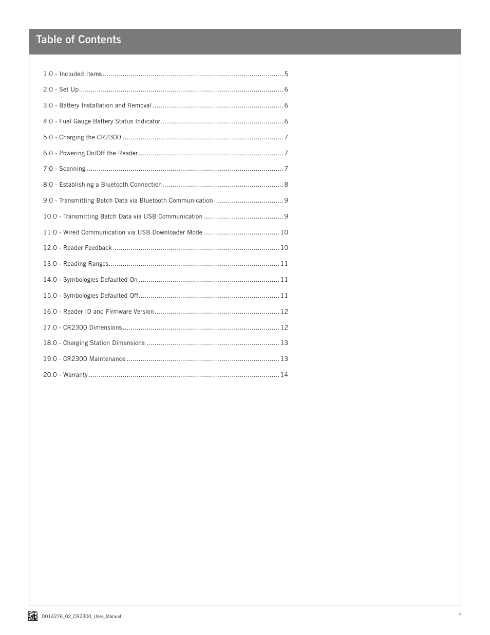 Code CR2300 User Manual | Page 4 / 14