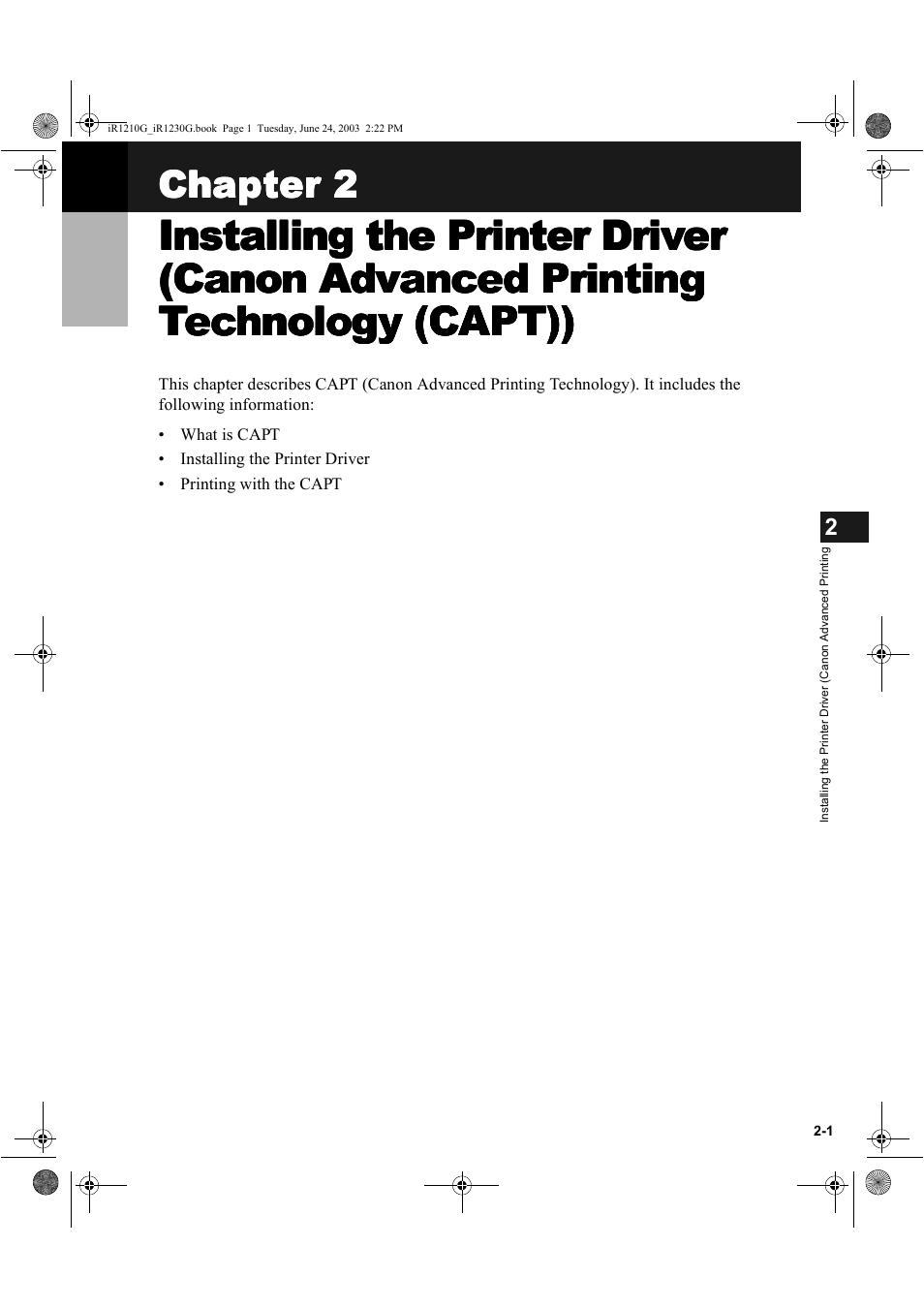 Installing the printer driver, Chapter 2 | Canon IMAGECLASS D700 User Manual | Page 12 / 113