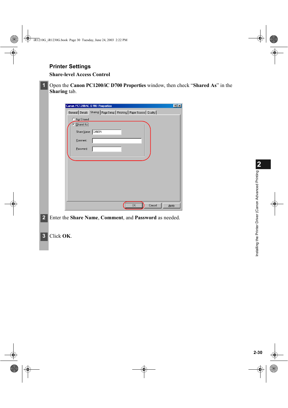 Printer settings | Canon IMAGECLASS D700 User Manual | Page 41 / 113
