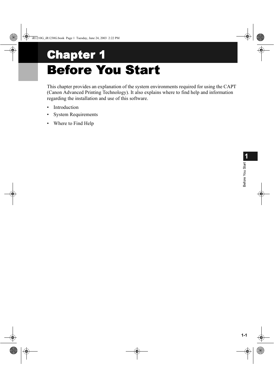 Before you start, Chapter 1 | Canon IMAGECLASS D700 User Manual | Page 9 / 113