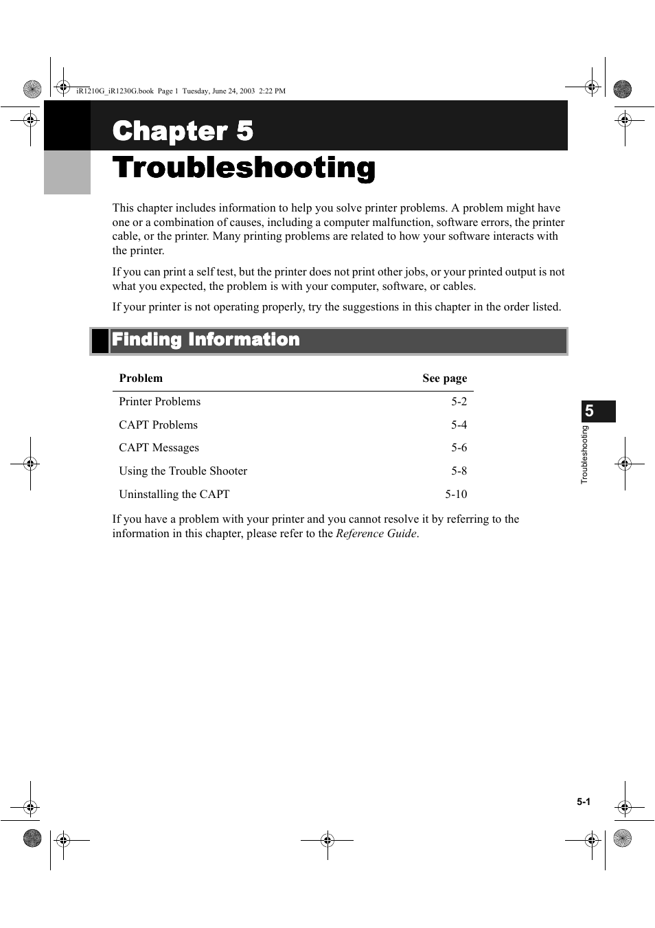 Troubleshooting, Chapter 5 | Canon IMAGECLASS D700 User Manual | Page 91 / 113