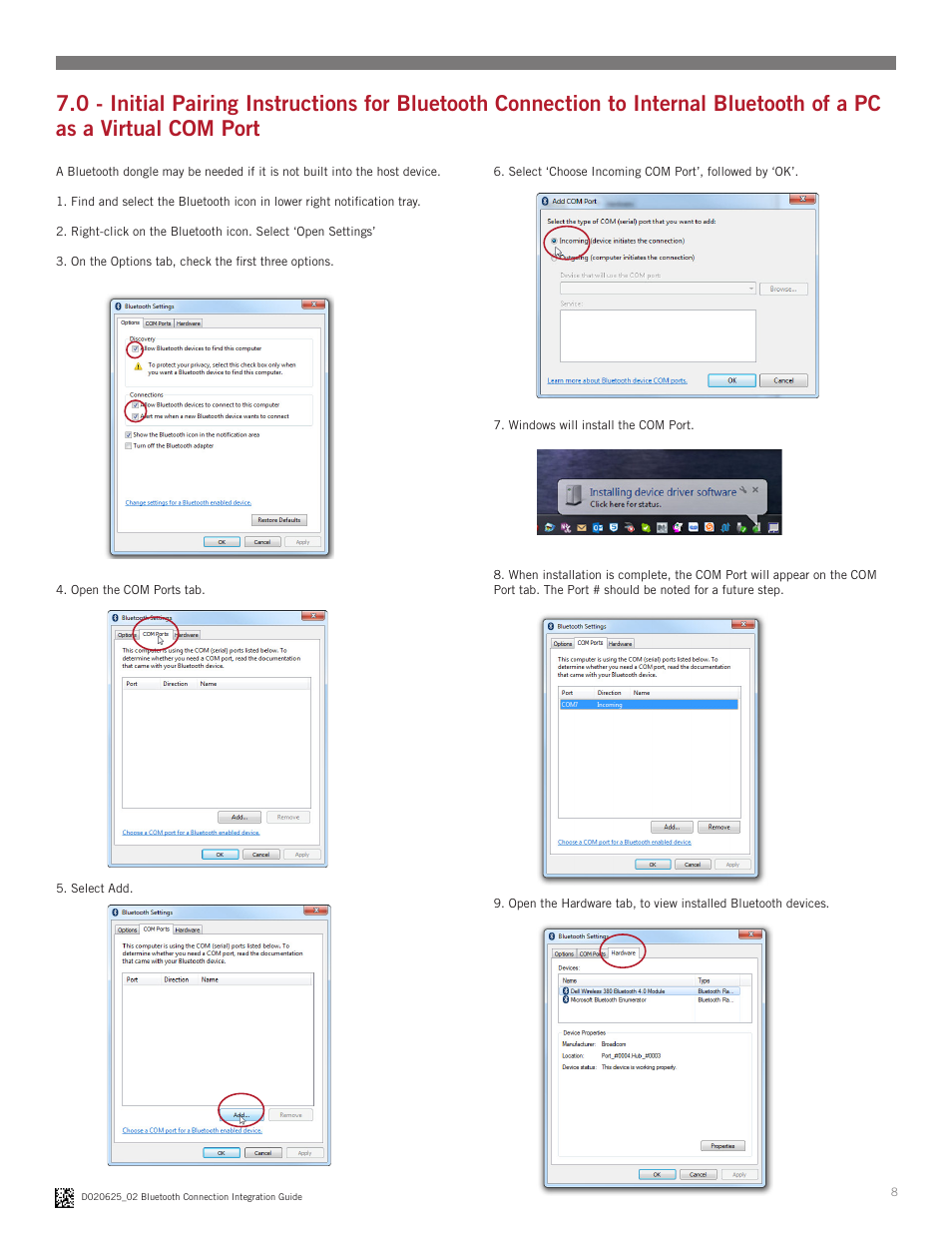Code CR2300 Bluetooth Connection User Manual | Page 8 / 11
