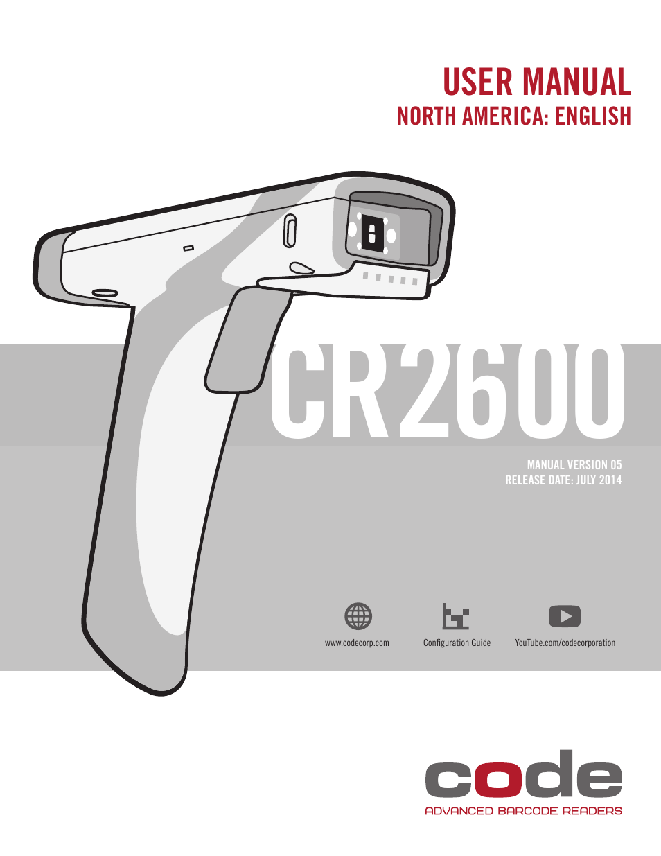 Code CR2600 User Manual | 16 pages