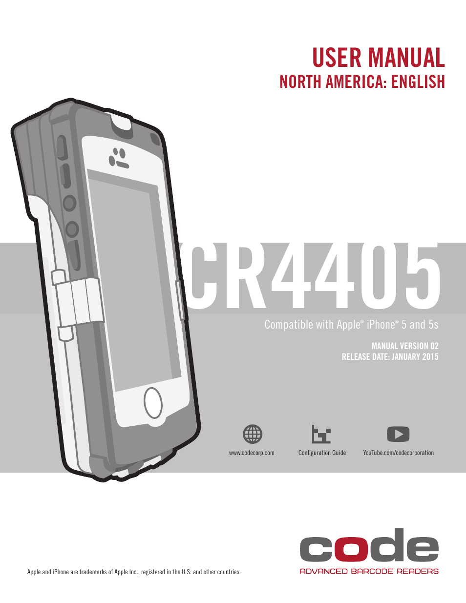 Code CR4405 User Manual | 16 pages