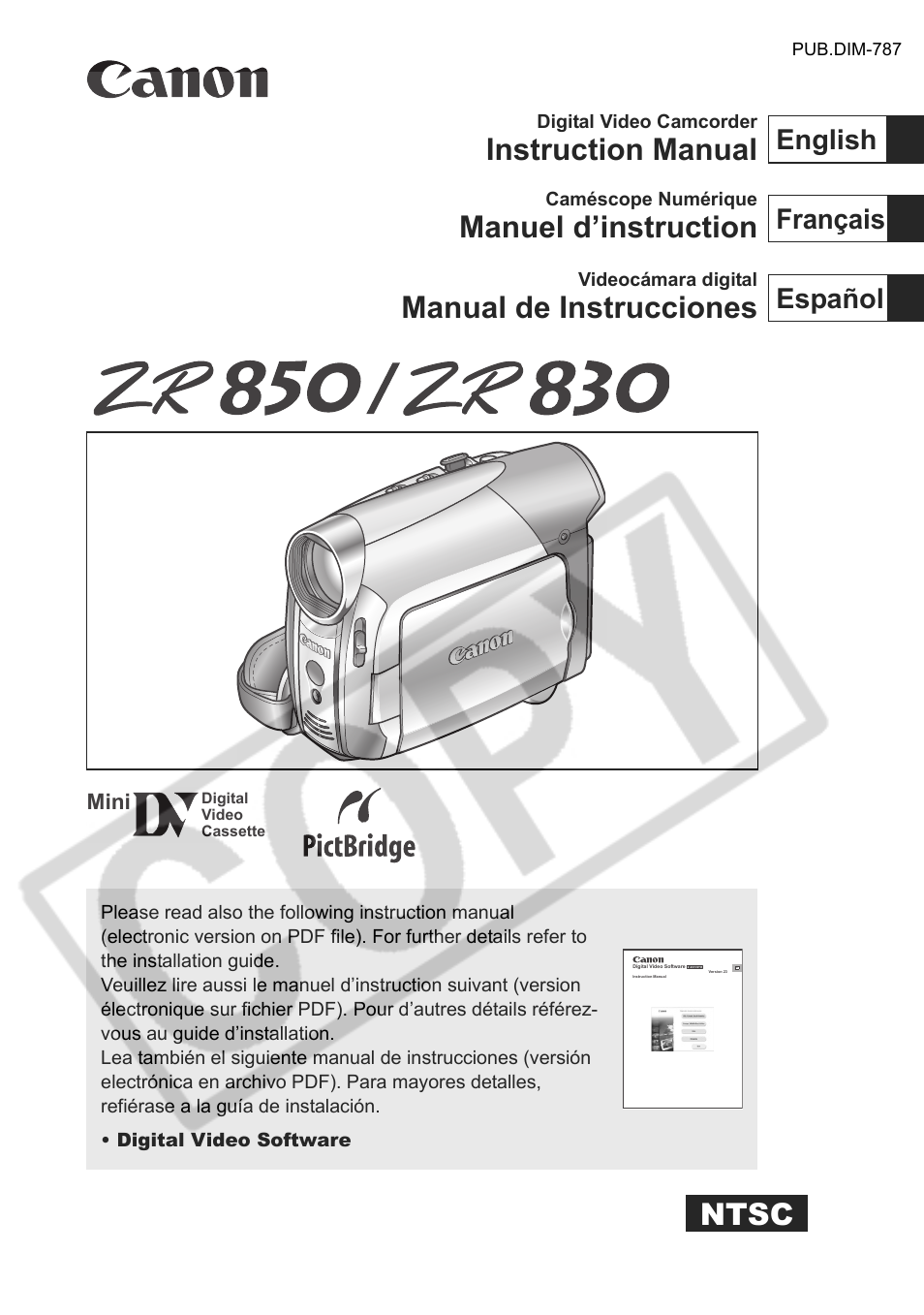 Canon DIM-787 User Manual | 98 pages