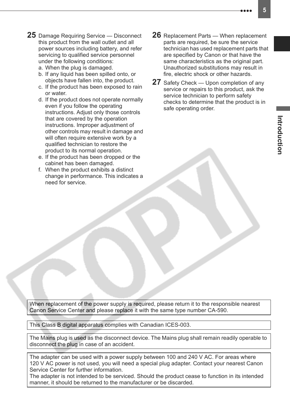 Canon DIM-787 User Manual | Page 5 / 98