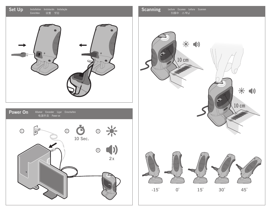 10 cm | Code CR5000 Quick Start User Manual | Page 2 / 2