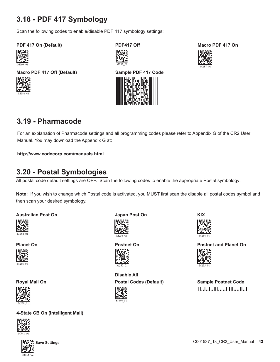 19 - pharmacode | Code CR2 User Manual | Page 49 / 67