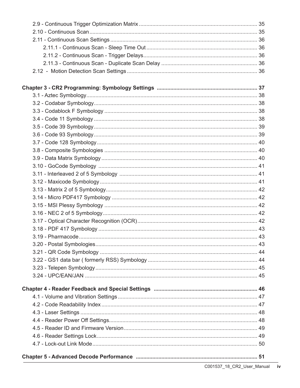 Code CR2 User Manual | Page 5 / 67