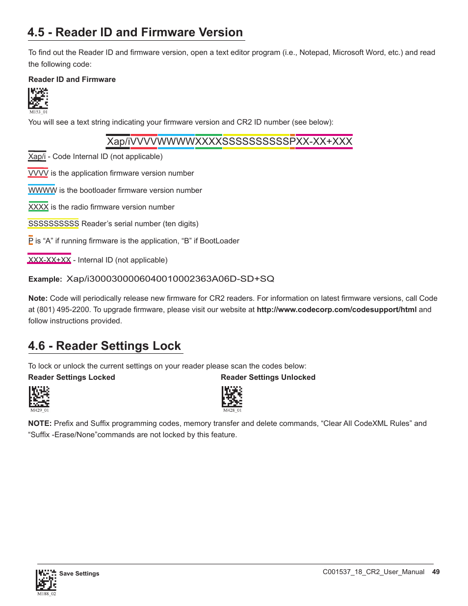 Code CR2 User Manual | Page 55 / 67