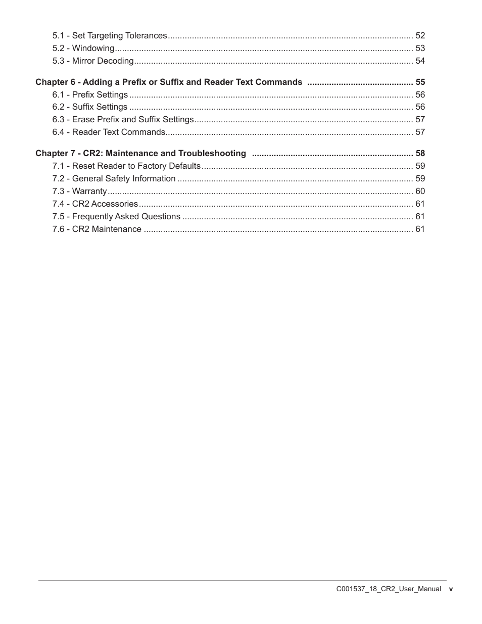 Code CR2 User Manual | Page 6 / 67