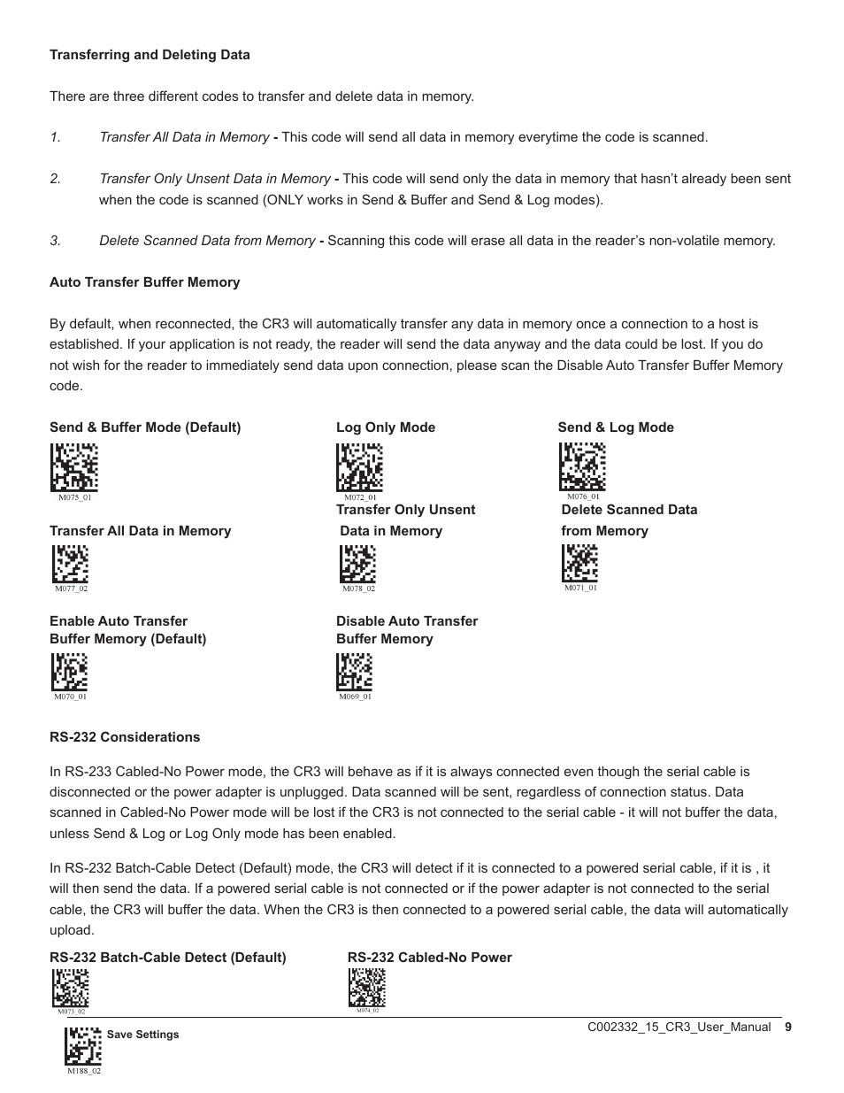 Code CR3 User Manual | Page 15 / 68