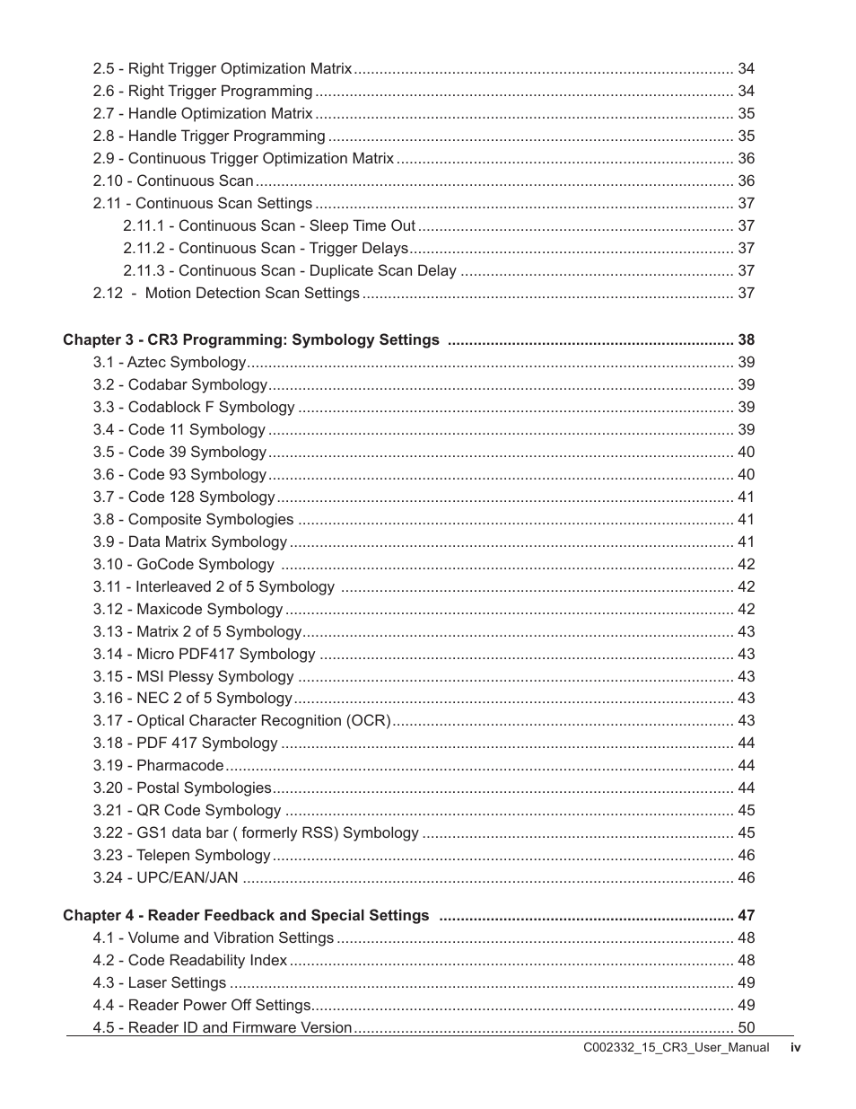 Code CR3 User Manual | Page 5 / 68