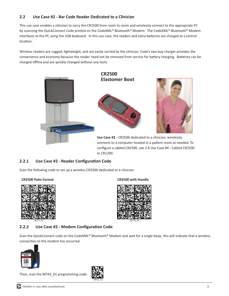 Cr2500 elastomer boot | Code CR1200 EPIC HIS Quick Start User Manual | Page 5 / 8