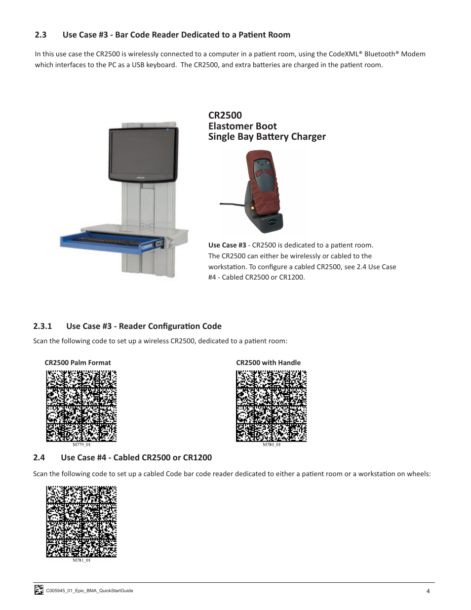 Cr2500 elastomer boot single bay battery charger | Code CR1200 EPIC HIS Quick Start User Manual | Page 6 / 8