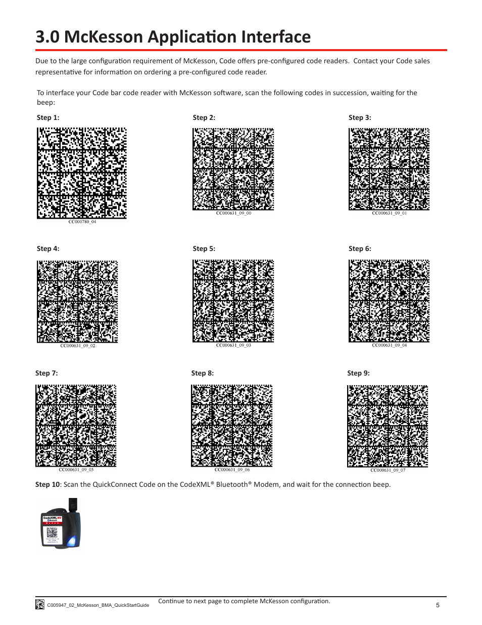 0 mckesson application interface | Code CR1200 McKesson HIS Quick Start User Manual | Page 7 / 10