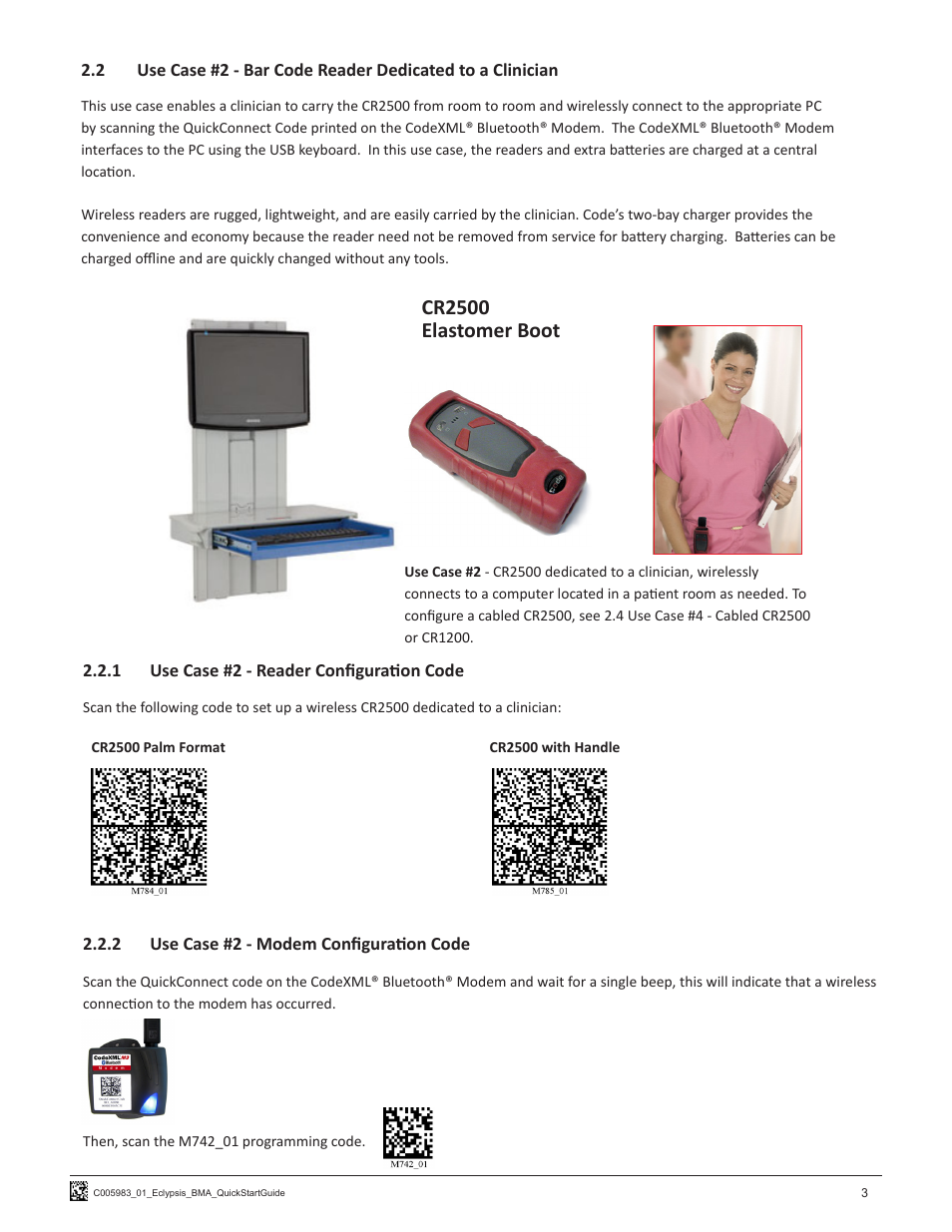 Cr2500 elastomer boot | Code CR1200 Eclypsis HIS Quick Start User Manual | Page 5 / 8