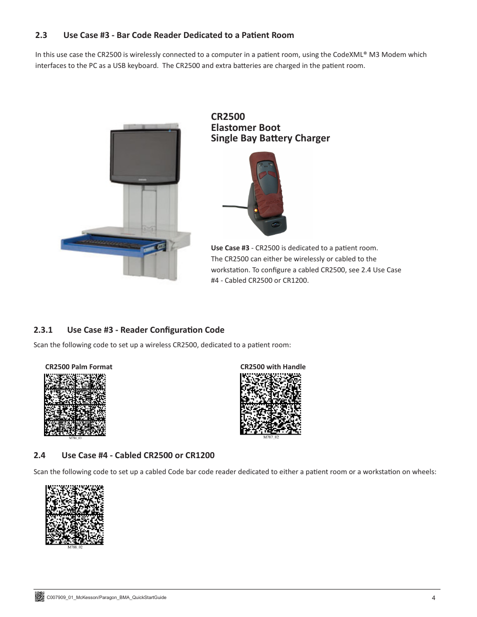 Cr2500 elastomer boot single bay battery charger | Code CR1200 McKesson Paragon Quick Start User Manual | Page 6 / 8
