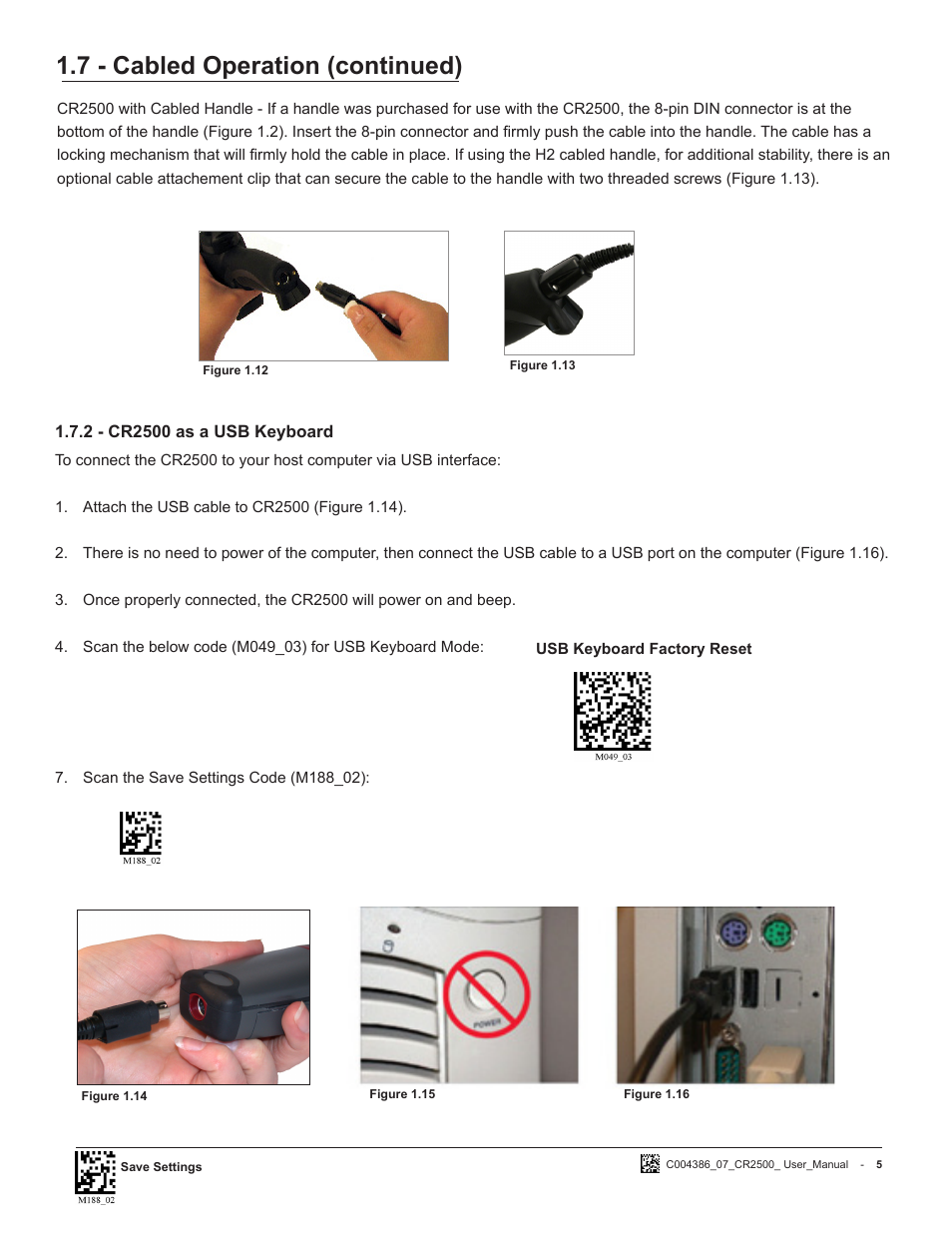 7 - cabled operation (continued) | Code CR2500 User Manual | Page 11 / 62