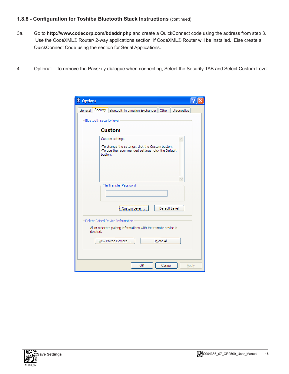 Code CR2500 User Manual | Page 24 / 62