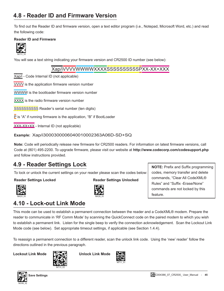 10 - lock-out link mode | Code CR2500 User Manual | Page 51 / 62