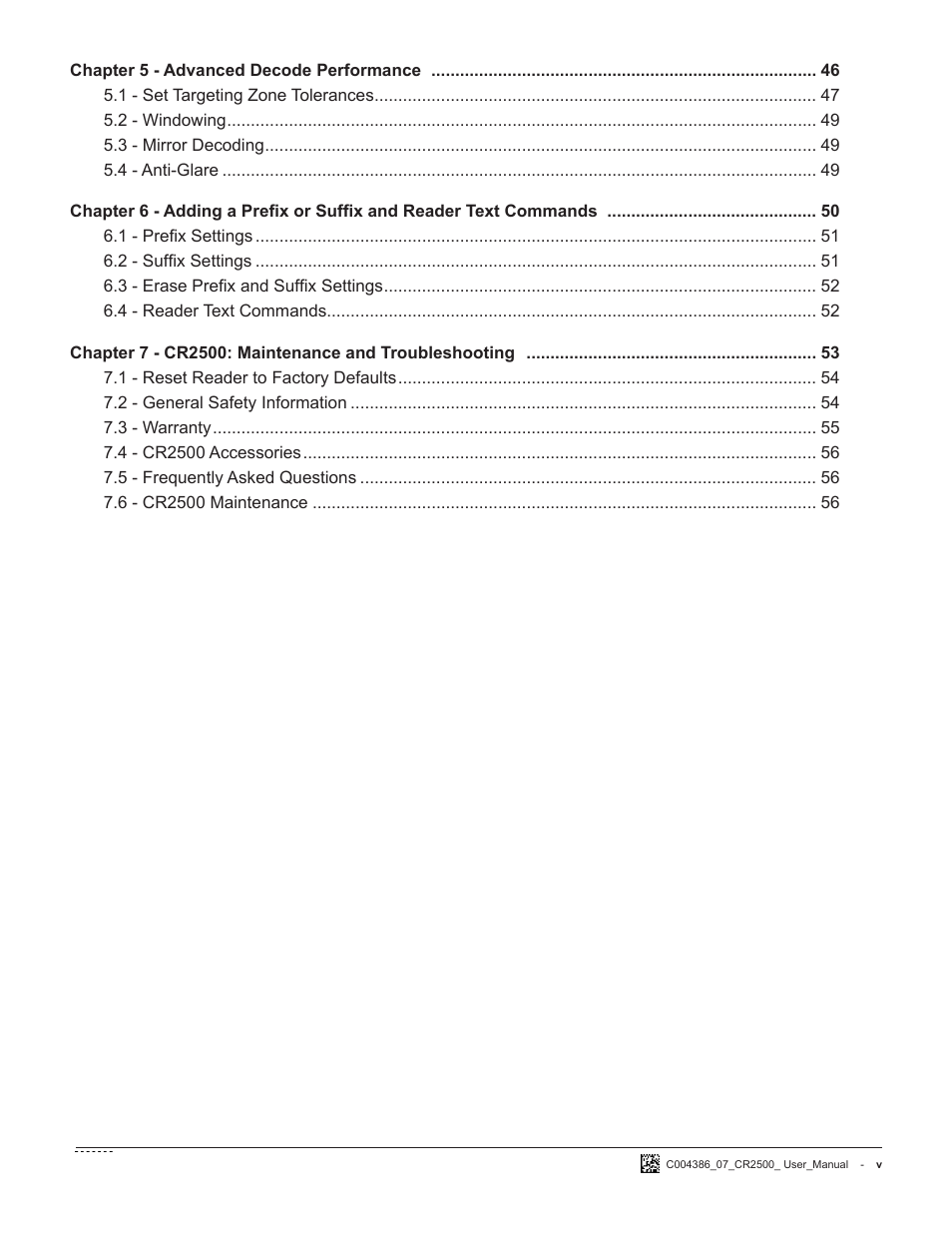 Code CR2500 User Manual | Page 6 / 62