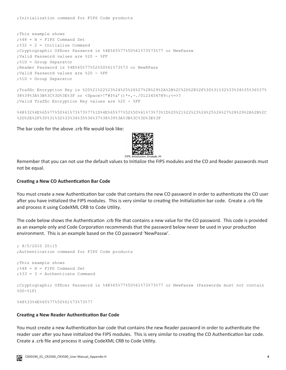 Code CR2500 Code FIPS User Manual | Page 5 / 8