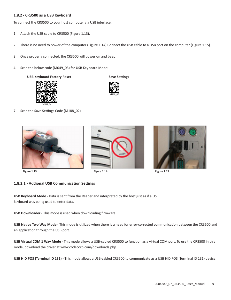 Code CR3500 User Manual | Page 15 / 64