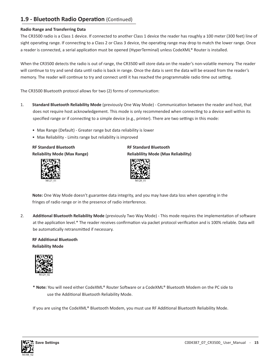 9 - bluetooth radio operation | Code CR3500 User Manual | Page 21 / 64