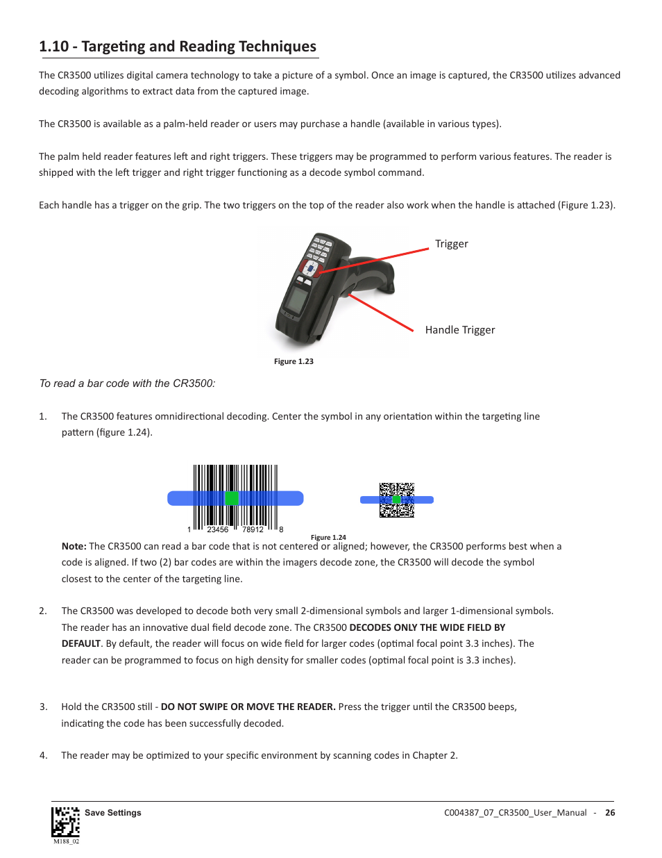 10 - targeting and reading techniques | Code CR3500 User Manual | Page 32 / 64