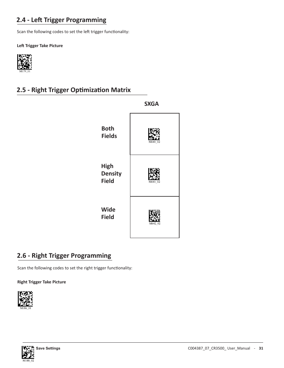 4 - left trigger programming | Code CR3500 User Manual | Page 37 / 64
