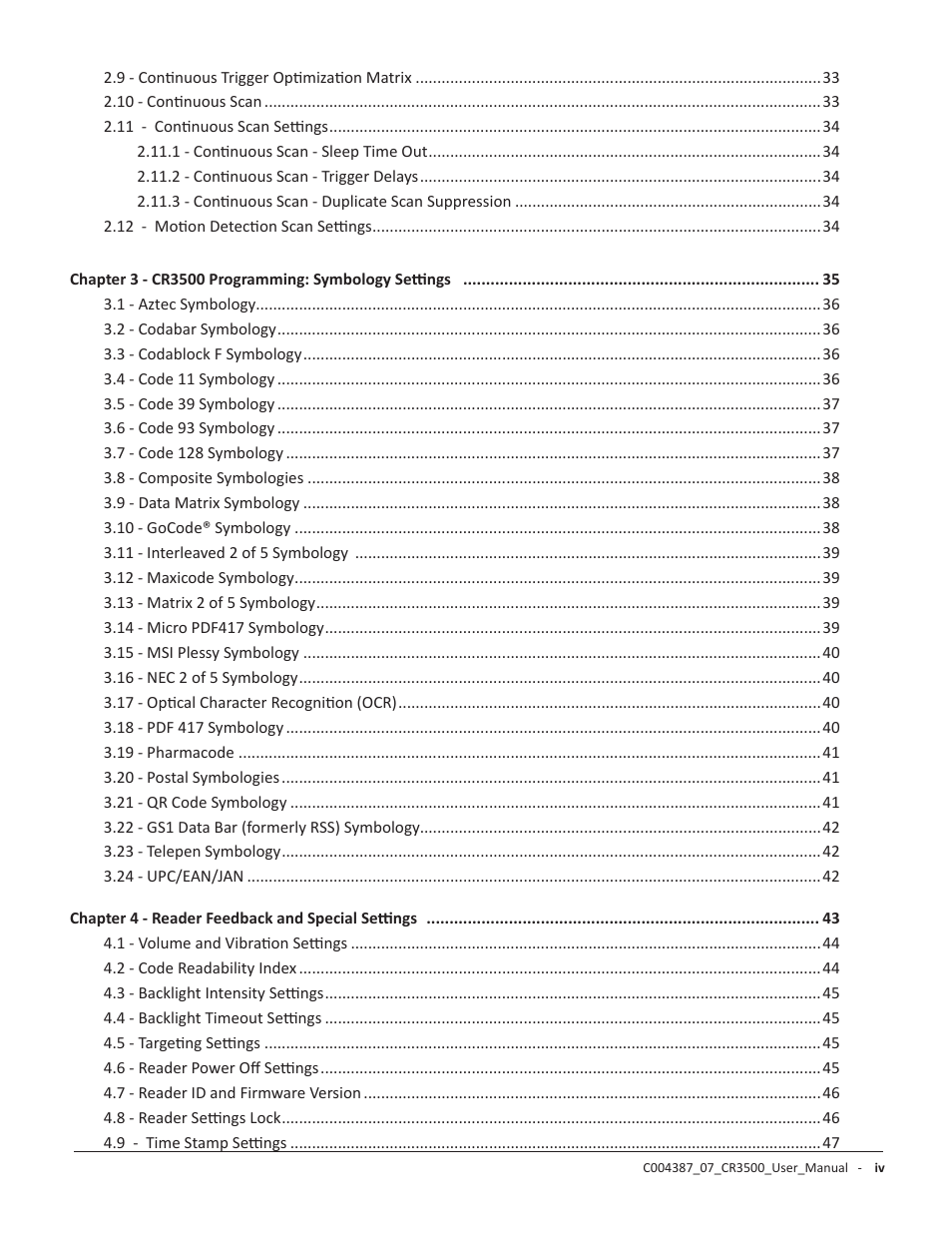 Code CR3500 User Manual | Page 5 / 64