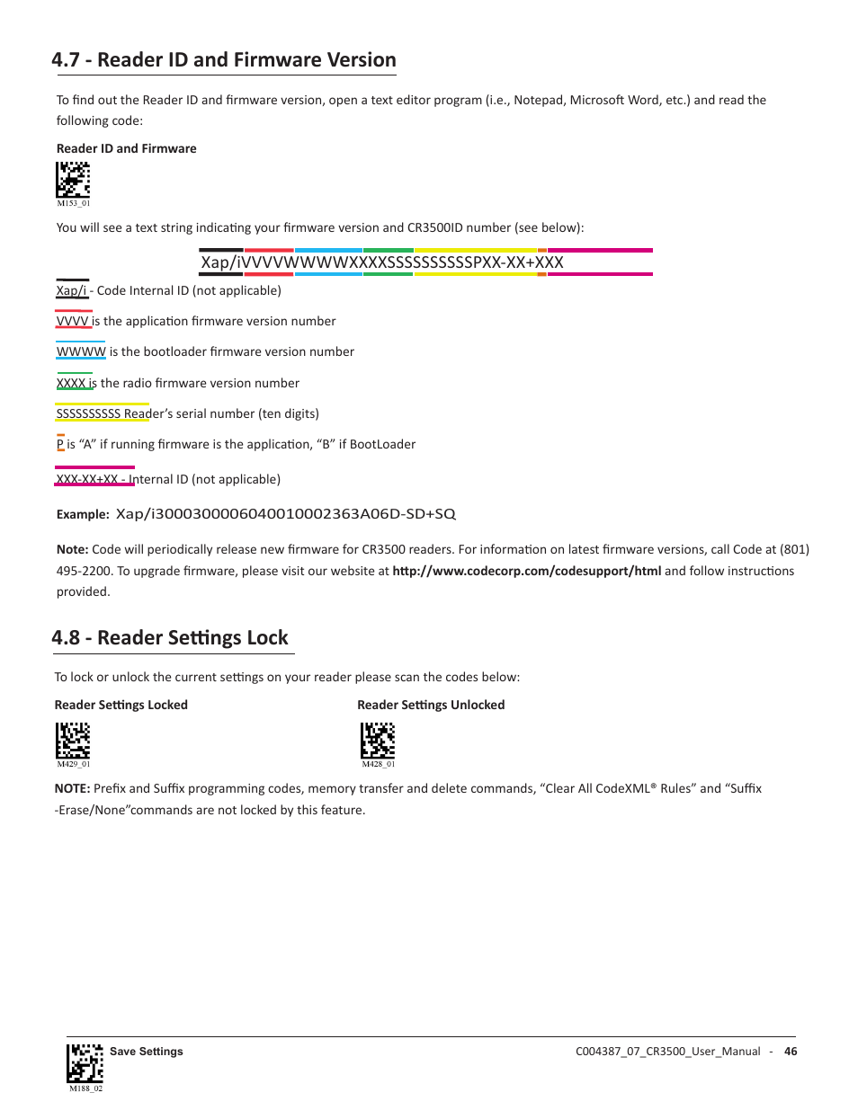 Code CR3500 User Manual | Page 52 / 64