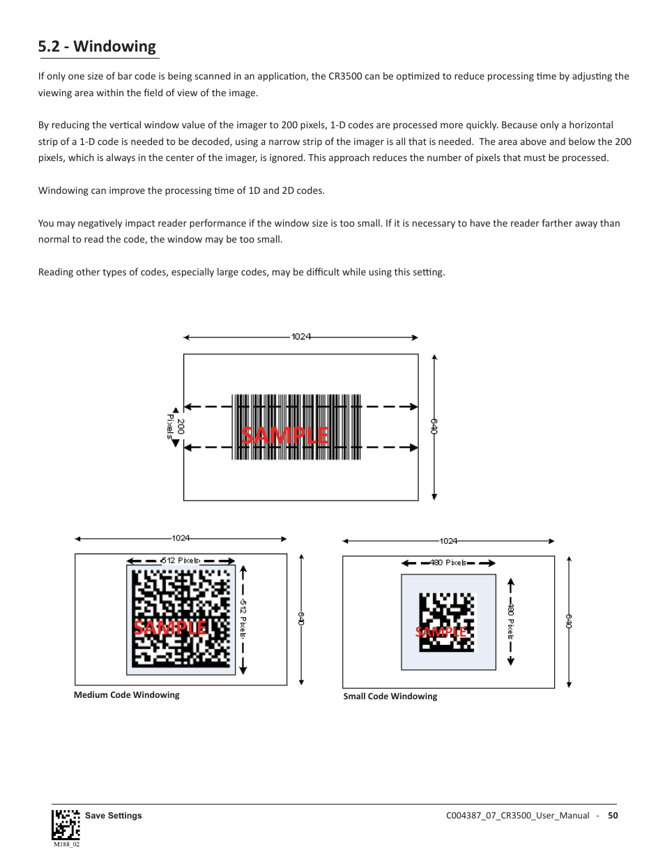 Sample, 2 - windowing | Code CR3500 User Manual | Page 56 / 64
