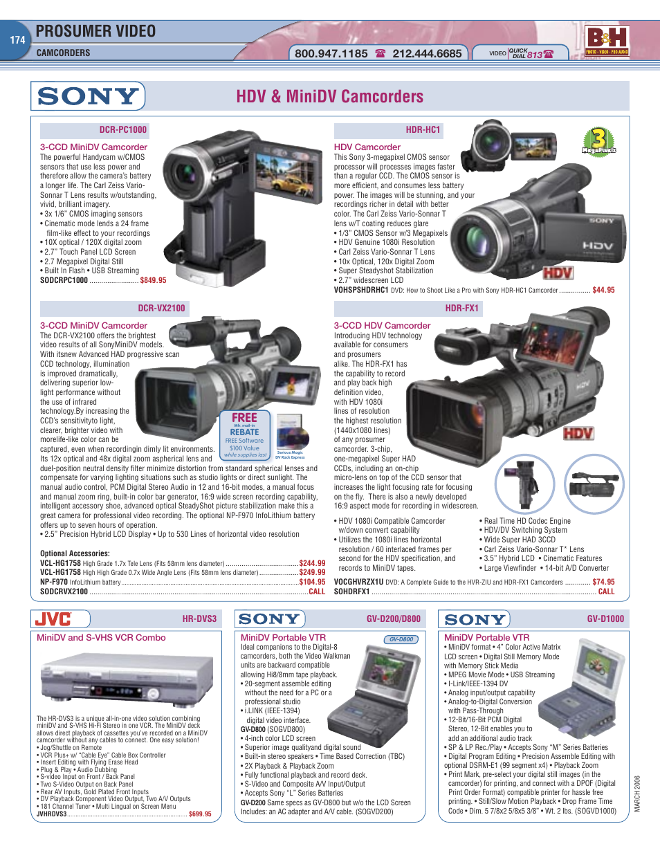 Hdv & minidv camcorders, Prosumer video, Free | Canon Elura 100 User Manual | Page 3 / 12