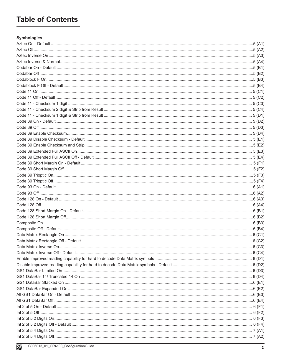 Code CR4100 User Manual | Page 2 / 9