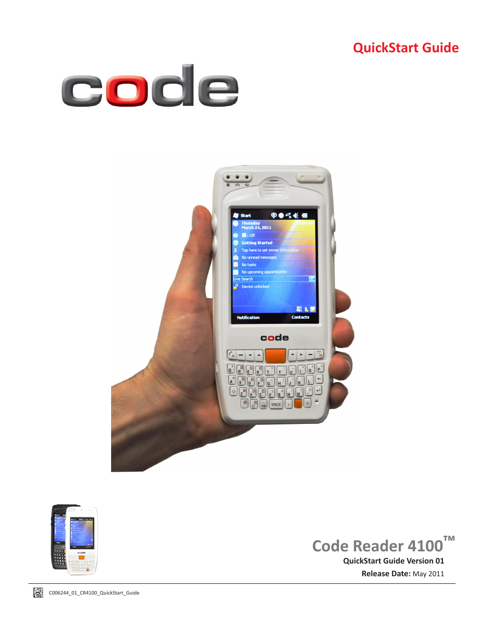 Code CR4100 Quick Start User Manual | 14 pages
