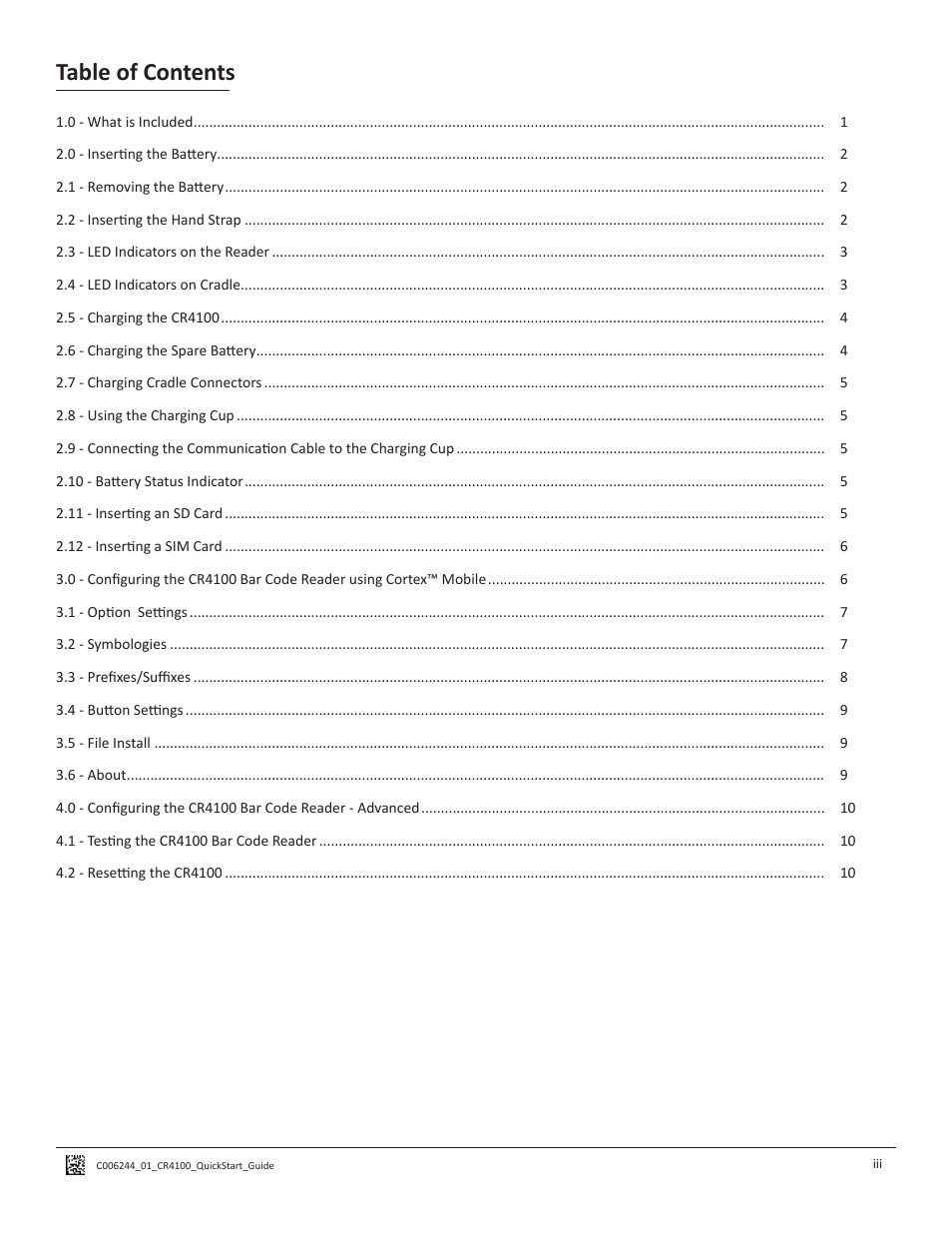 Code CR4100 Quick Start User Manual | Page 4 / 14