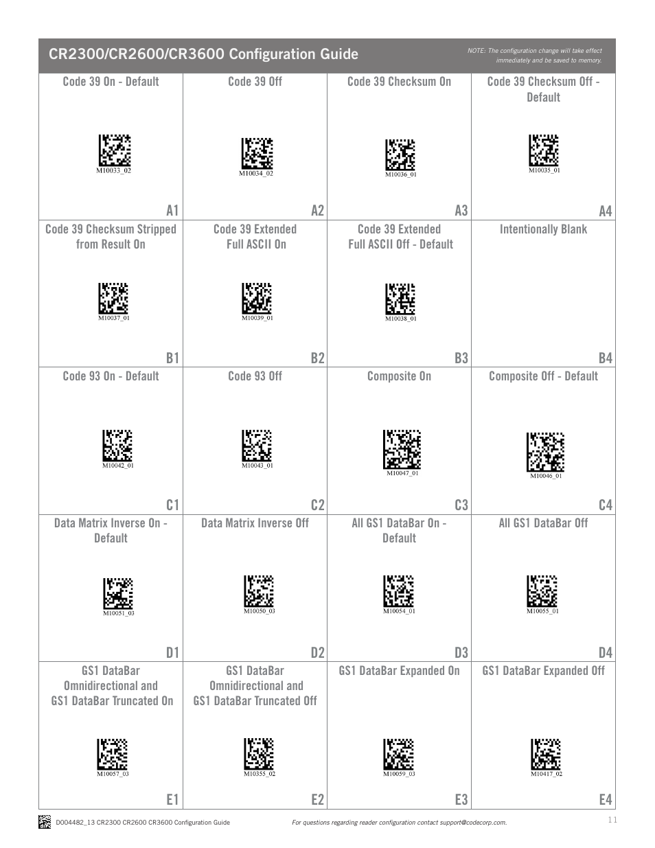Code CR3600 DPM Configuration Guide v0956 User Manual | Page 11 / 19