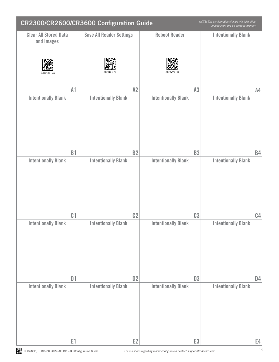 Code CR3600 DPM Configuration Guide v0956 User Manual | Page 19 / 19