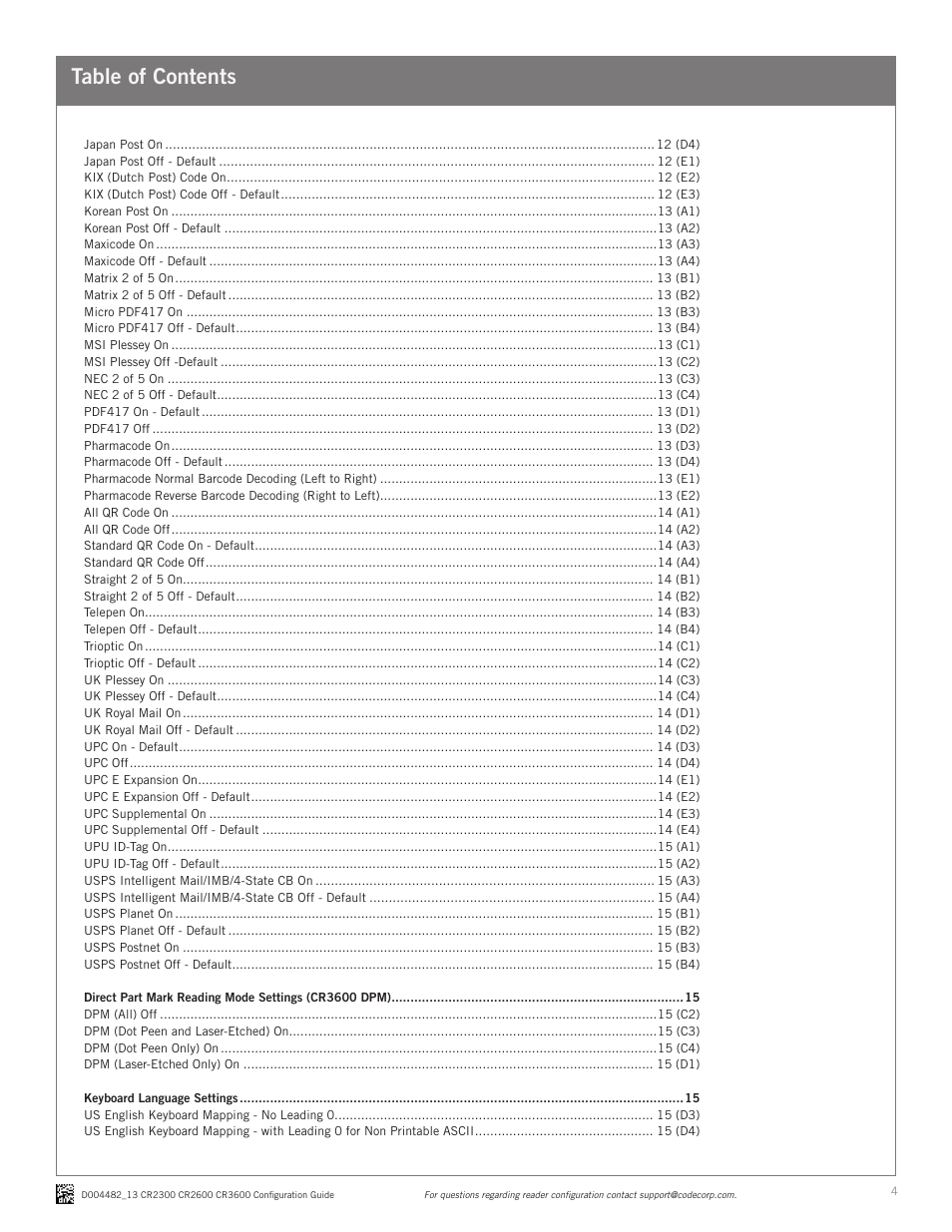 Code CR3600 DPM Configuration Guide v0956 User Manual | Page 4 / 19