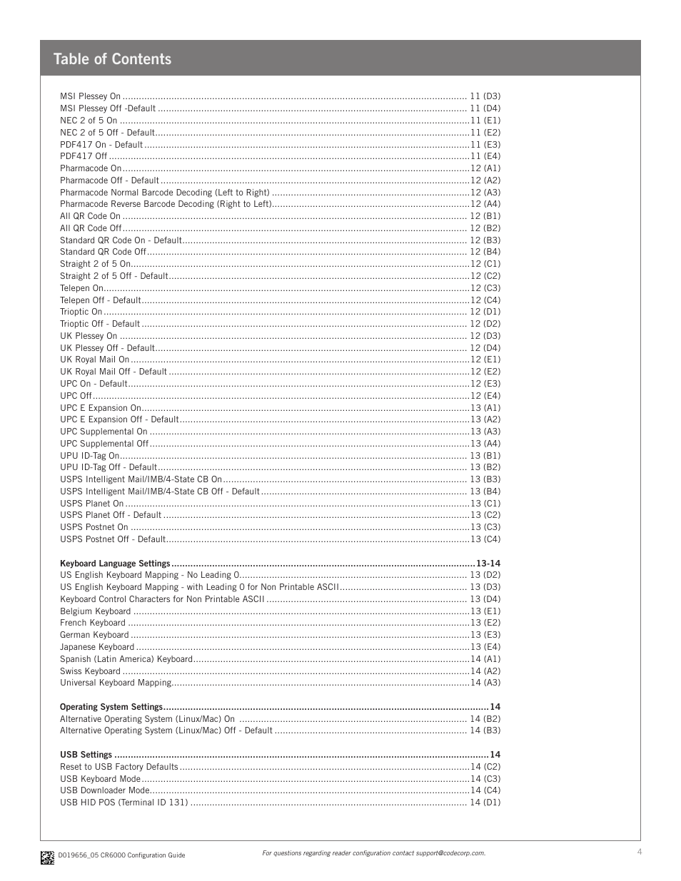 Code CR6000 Configuration Guide v0956 User Manual | Page 4 / 17