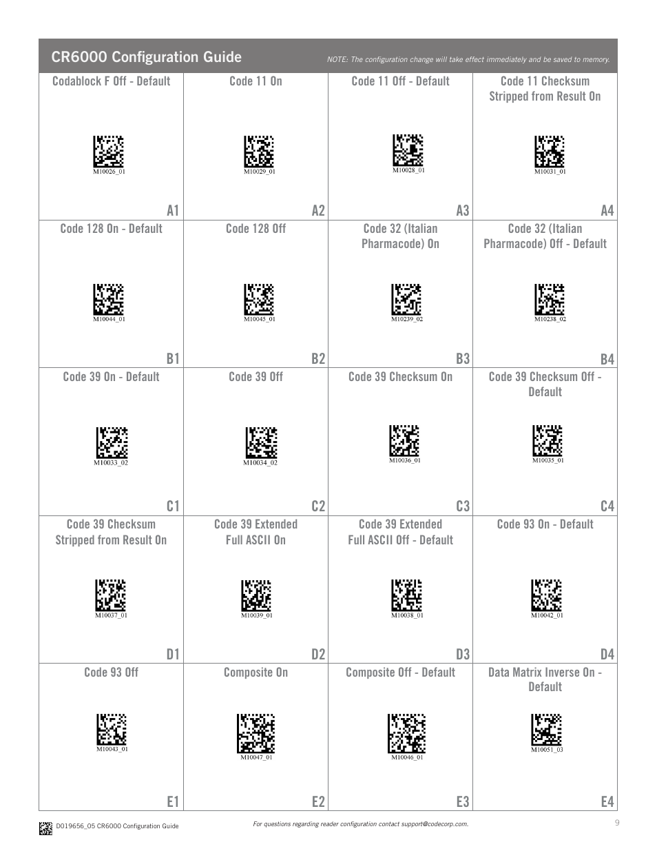 Code CR6000 Configuration Guide v0956 User Manual | Page 9 / 17