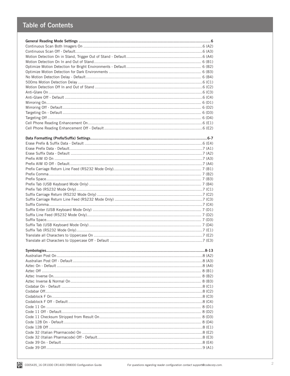 Code CR1000 Configuration Guide v0956 User Manual | Page 2 / 16