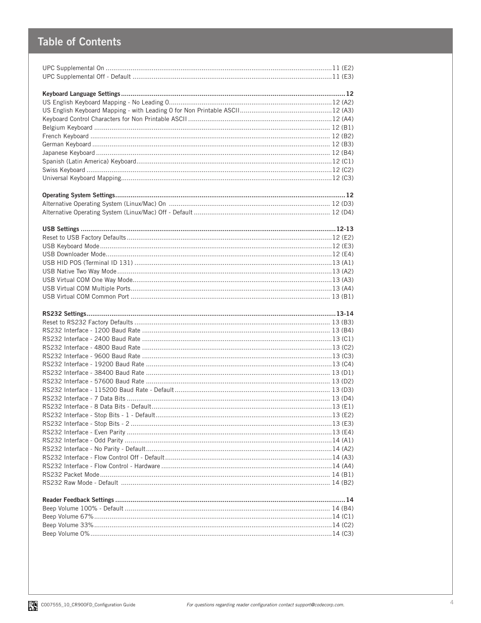 Code CR900FD Configuration Guide v0956 User Manual | Page 4 / 15