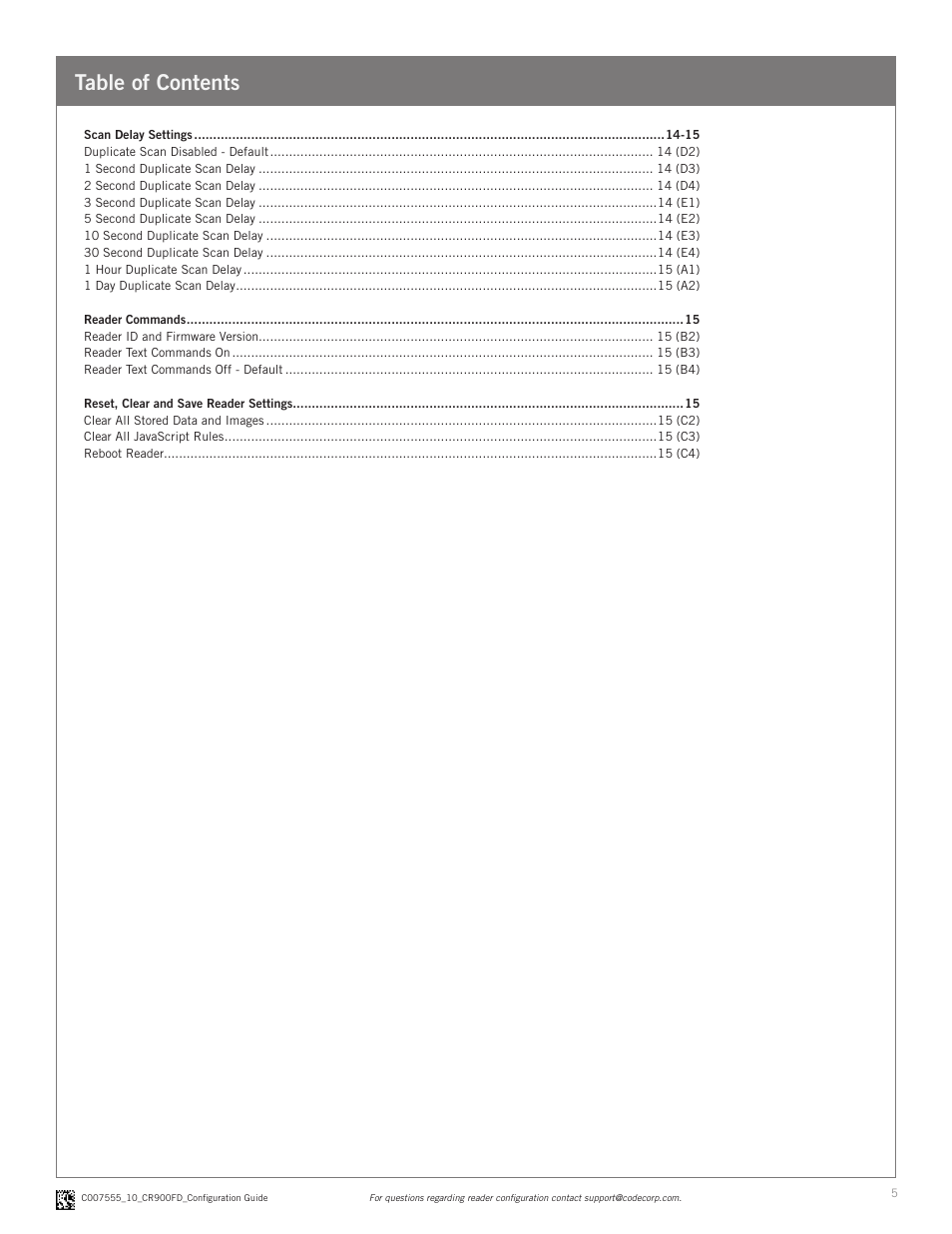 Code CR900FD Configuration Guide v0956 User Manual | Page 5 / 15