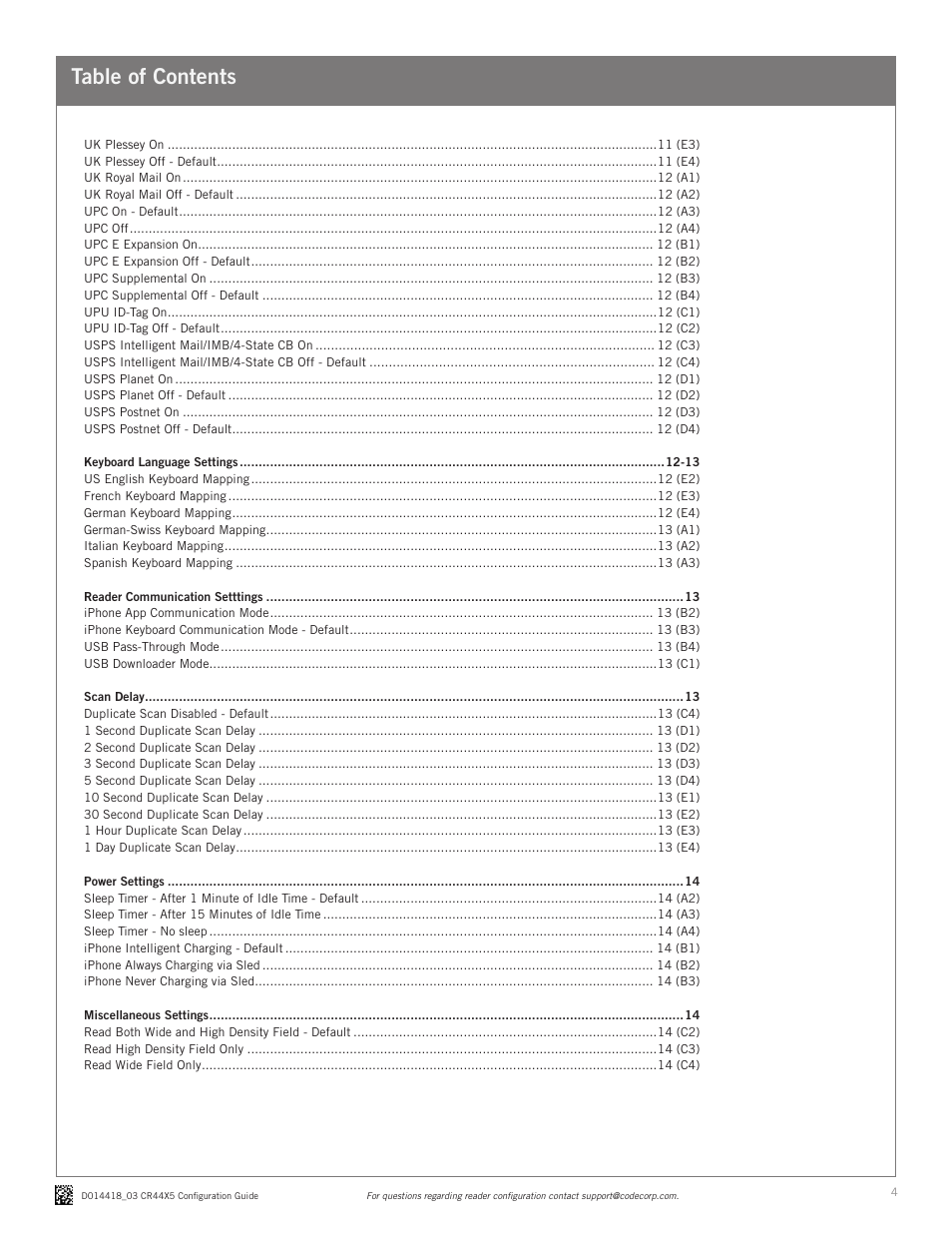 Code CR4405 Configuration Guide v0976 User Manual | Page 4 / 15