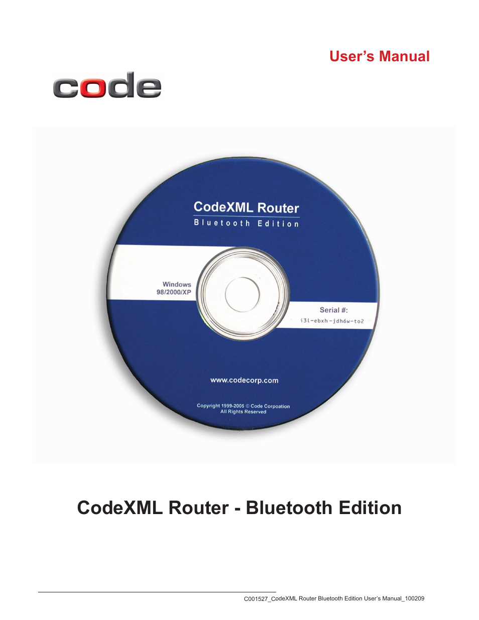 Code CodeXML Router User Manual | 21 pages